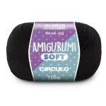 Linha Circulo Amigurumi Soft 150M Cor 8990 - Preto