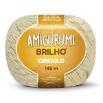 Linha Circulo Amigurumi Brilho 149M Cor 1112 Creme