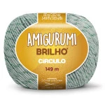 Linha Circulo Amigurumi Brilho 149M Cor 5745 Eucalipto
