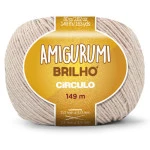Linha Circulo Amigurumi Brilho 149M Cor 7563 Chantily