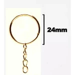 Argola Imp Nybc Chav.C/Corr 24Mm C/100 Cor Dourado
