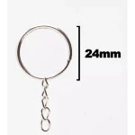 Argola Imp Nybc Chav.C/Corr 24Mm C/100 Cor Niquelado