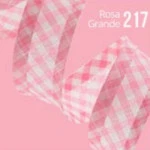 Vies Fechado Cinderela Xadrez 25Mm 20M Cor 217 Rosa Gde