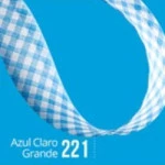 Vies Fechado Cinderela Xadrez 25Mm 20M Cor 221 Az Claro Gde