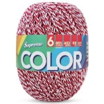 Barbante Supremo Color C/452M Cor 031 Vermelho-Branco