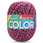 Barbante Supremo Color C/452M Cor 038 Bordo-Pink-Rosa