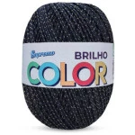 Barbante Supremo Color Brilho 452M Cor 300-2 Preto-Ouro