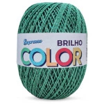 Barbante Supremo Color Brilho 452M Cor 390-2 Verde Bandeira-Ouro