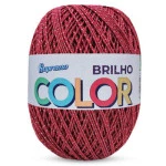 Barbante Supremo Color Brilho 452M Cor 480-1 Vermelho-Prata