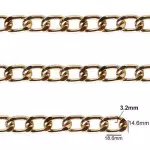 Corrente Nybc 3,2 18,6X14,6Mm Mt Cor Ouro