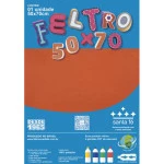 Feltro Santa Fe Blister 180G/M2 50X70Cm Cor 13 Laranja