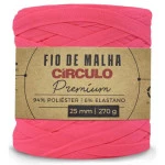 Fio Circulo Malha Premium 25Mm 140M Cor 0385 Rosa Neon