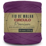 Fio Circulo Malha Premium 25Mm 140M Cor 6859 Roxo Brilhante