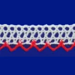 Renda Ipiranga Co 0051 2,0 Cm C/10M Cor Bc/Vermelho