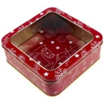 Lata Art Quadrada C/Visor 15X15Cm Iz803 Cor Vermelho