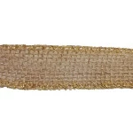 Fita Uniart 313 Juta 3Cm Lurex C/9,5M Cor Juta Com Ouro