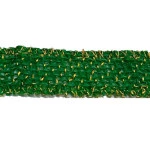 Fita Uniart 323 Juta 3Cm Metal C/9,5M Cor Verde C/ Ouro