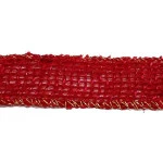 Fita Uniart 323 Juta 3Cm Metal C/9,5M Cor Vermelho C/ Ouro