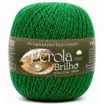 Linha Sao Joao Perola Brilho 460M Cor 30 Verde Bandeira / Prata