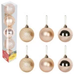 Bola Art Tb Lisa 7Cm Z5101 C/6 Cor Champagne