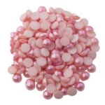 Contas Trama Meia Perola S/Furo 6Mm 500G Cor Rosa Claro