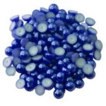 Contas Trama Meia Perola S/Furo 8Mm 500G Cor Azul Royal
