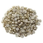 Contas Trama Meia Perola S/Furo 8Mm 500G Cor Nude