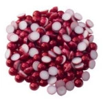 Contas Trama Meia Perola S/Furo 8Mm 500G Cor Vermelho
