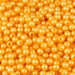 Contas Perola Luli  6Mm 500G Cor Amarelo Ouro