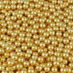 Contas Perola Luli  6Mm 500G Cor Ouro