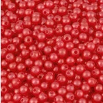 Contas Perola Luli  6Mm 500G Cor Vermelho