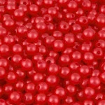 Contas Perola Luli  8Mm 500G Cor Vermelho