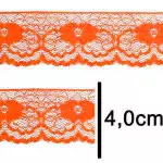 Renda Imp. Nybc R003 4,0Cm C/10M Cor 001 Laranja Neon