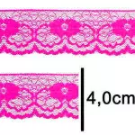 Renda Imp. Nybc R003 4,0Cm C/10M Cor 003 Rosa Neon