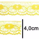 Renda Imp. Nybc R003 4,0Cm C/10M Cor 106 Amarelo Gema