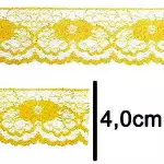 Renda Imp. Nybc R003 4,0Cm C/10M Cor 110 Amarelo Ouro