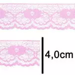 Renda Imp. Nybc R003 4,0Cm C/10M Cor 132 Rosa
