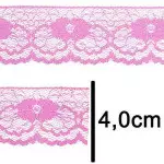 Renda Imp. Nybc R003 4,0Cm C/10M Cor 140 Rosa Chiclete