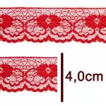 Renda Imp. Nybc R003 4,0Cm C/10M Cor 145 Vermelho