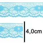 Renda Imp. Nybc R003 4,0Cm C/10M Cor 199 Azul Turquesa