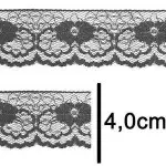 Renda Imp. Nybc R003 4,0Cm C/10M Cor 307 Cinza Escuro