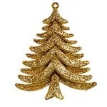 Enf.Art Arvore C/Glitter 9,5Cm Zc1013 Cor Ouro