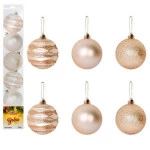 Bola Art Tb Wave 6Cm Zc2115 C/6 Cor Champagne