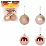 Bola Art Saco 5Cm Lisa Zc2144 C/4 Cor Champagne