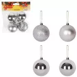 Bola Art Saco 5Cm Lisa Zc2144 C/4 Cor Prata
