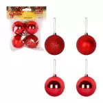 Bola Art Saco 5Cm Lisa Zc2144 C/4 Cor Vermelho