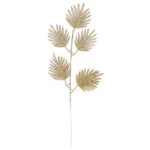 Galho Art Folhas C/Glitter 47Cm Zcn0330 Cor Ouro