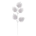 Galho Art Folhas C/Glitter 47Cm Zcn0330 Cor Prata