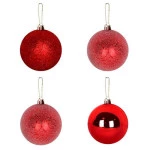 Bola Art Tb Berry 8Cm Zcn0945 C/4 Cor Vermelho