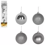 Bola Art Tb Lisa 7Cm Zcn2793 C/4 Cor Prata